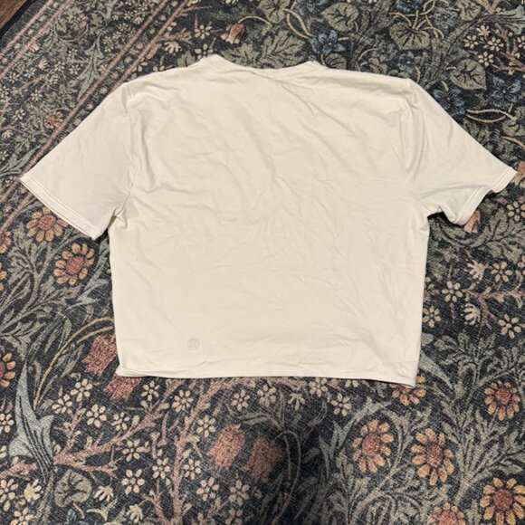 Wundermost Ultra-Soft Nulu Crewneck Cropped T-Shirt (Bone) - Picture 3 of 4